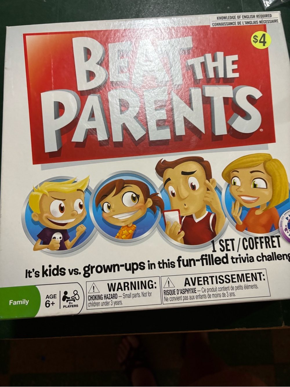 Beat The Parents Family Trivia Game
